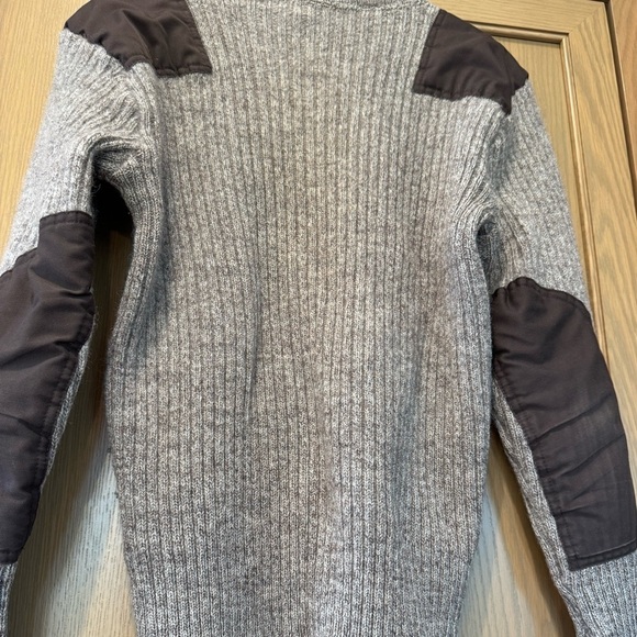Cabela's Chunky Thick Rib Pure New Wool Crewneck Hunting Sweater with Patches LG - Picture 11 of 12